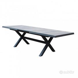 Tavolo in Alluminio con Piano Estensibile in Gres