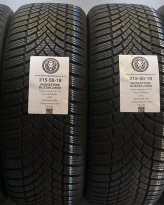 4 GOMME 215 50 18 BRIDGESTONE A67710