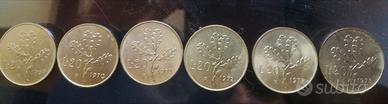 Monete 20 Lire dal 1969 1970 1971 1972 1973 1975