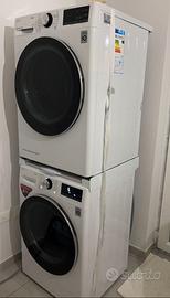 Asciugatrice LG 9 Kg A+++ -10% + Lavatrice LG 9 Kg