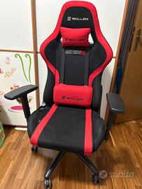 Sedia da gaming in tessuto