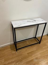 Console ingresso in metallo e legno
