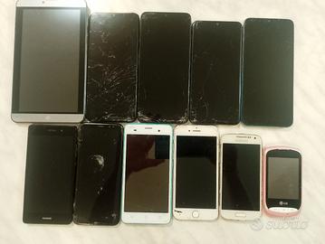 Lotto di 13 Smartphoni Cell./tablet  funzionanti.