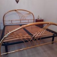 letto matrimoniale in ottone bagno oro