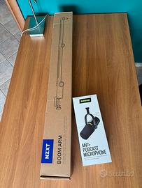 Shure MV7 Plus + NZXT Boom Arm