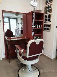 poltrona professionale da barbiere