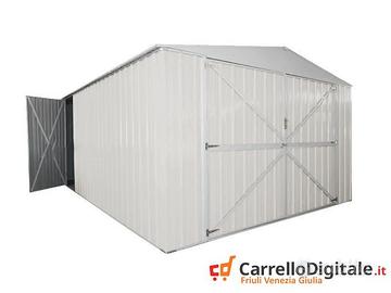 Box acciaio garage auto lamiera 360x600 bianco