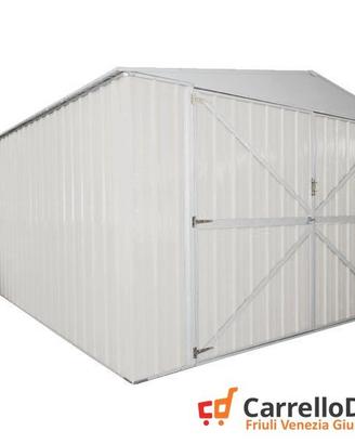 Box acciaio garage auto lamiera 360x600 bianco