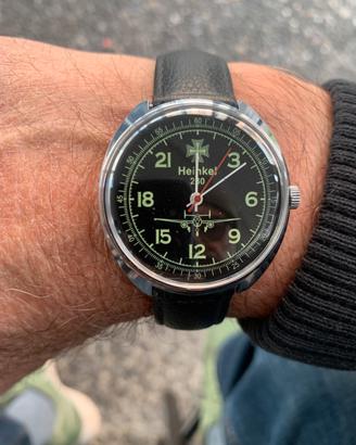Orologio carica manuale vintage pilot