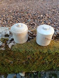 Contenitori per il latte in alluminio d'epoca