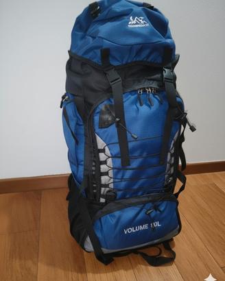 zaino trekking 90 litri blu. perfetto.