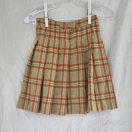 Gonna Scozzese Plissettata in Lanetta - Vintage