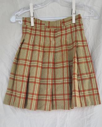 Gonna Scozzese Plissettata in Lanetta - Vintage