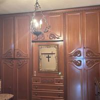 Armadio classico in legno massello con specchio ce