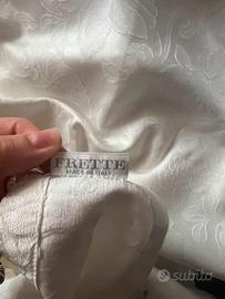 Tovaglia FRETTE 180×180 MAI USATA + 2 Tovaglioli