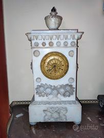 OROLOGIO ALABASTRO ANTICO BRONZO DORATO 