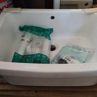 Lavatoio+piletta e sifone+ pensile bagno+phon
