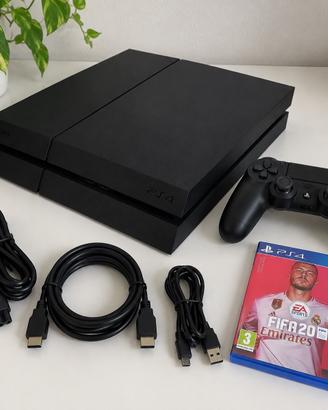 PS4 FAT 500GB Nera + Controller + FIFA 20 + Cavi