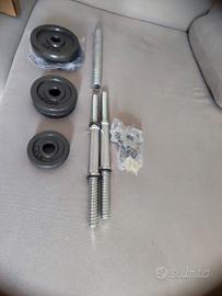 Set manubri + bilanciere 20 kg – 55 €