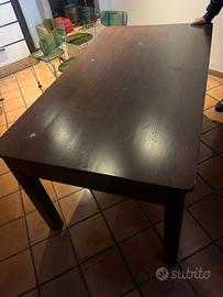 Tavolo allungabile e panca in legno