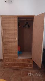 Armadio rattan/bambù
