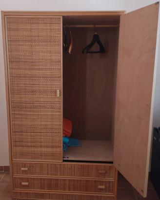 Armadio rattan/bambù