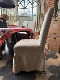 Sedie foderate in lino