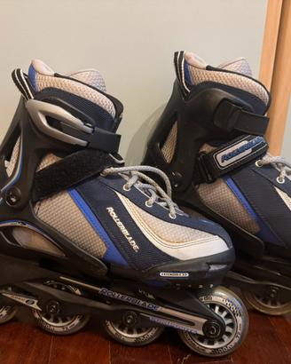 Rollerblade regolabili 32-37 + set protezioni