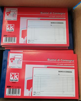 Buono di consegna a 2 copie autoricalcanti