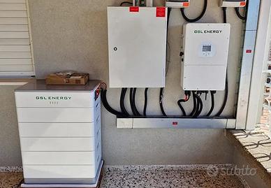 Kit 10kw fotovoltaico litio 6kw accumulo off grid