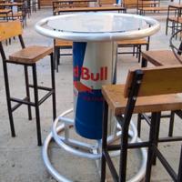 8 tavoli alluminio RED BULL 