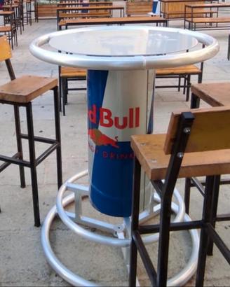 8 tavoli alluminio RED BULL 