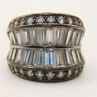 Anello esclusivo Vintage argento pietre CZ