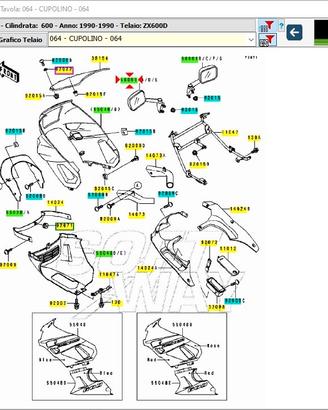 Specchio Sx Kawasaki ZZR600 560011394H8