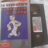 VHS TECHNO FILM POPEYE VINTAGE 1970 CASSETTA RARA