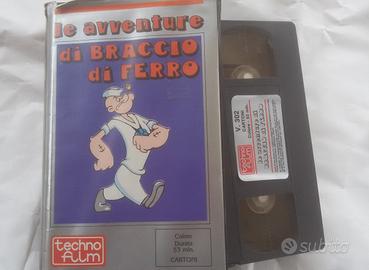 VHS TECHNO FILM POPEYE VINTAGE 1970 CASSETTA RARA