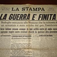GIORNALE ORIGINALE: ARMISTIZIO ITALIA 8 SETTEMBRE