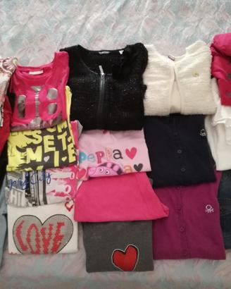 Stock abbigliamento bambina 7 anni 18 pezzi