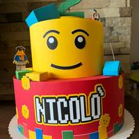 Torta di cartone tema LEGO