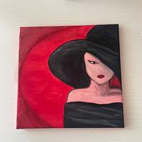Quadro moderno “Lady in Red e Black”