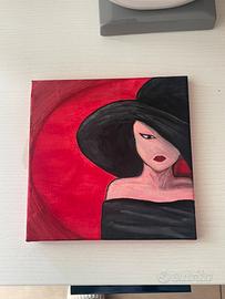 Quadro moderno “Lady in Red e Black”