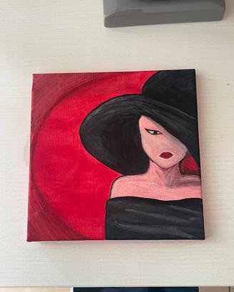 Quadro moderno “Lady in Red e Black”
