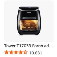 Friggitrice ad aria tower t17039 con girarrosto