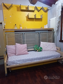Mobile scrivania con letto