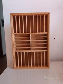 Bacheca Porta Musicassette in Legno Vintage 37x24,