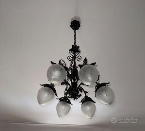 lampadario in ferro  laccato 