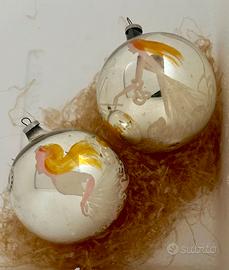 Antiche palle di Natale in vetro soffiato RARE