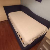 Letto contenitore singolo con imbottitura