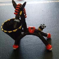 Portaoggetti in ceramica smaltato vintage lavorato