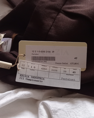 Pantaloni KRIZIA pura lana tg. 40 nuovi